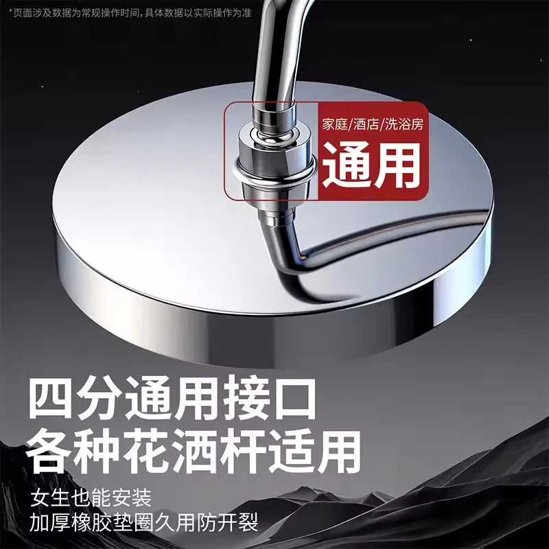 New Self Cleaning Descaling Large Flow Supercharge Ceiling Mounted Shower Head 25.5CM Big Panel High Pressure Waterfall Shower