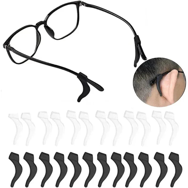 5-15pairs Silicone Anti-slip Glasses Leg Ear Sleeve Bracket Fastener Eyeglasses Accessories Grip Anti-fall Eyewear Holder