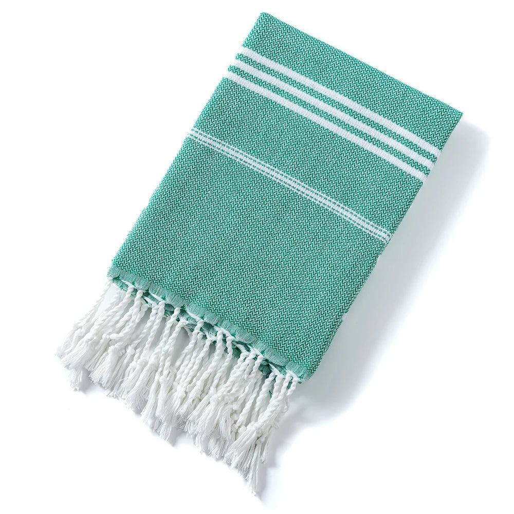 Holiday Towels with Tassel, Striped Bath Towels, Natural Turkish Beach Towel Set for Bathroom Pool Absorbent towels