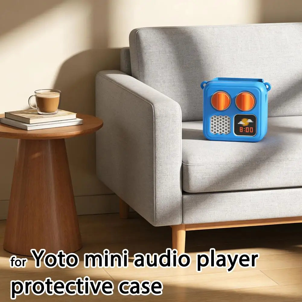 For Yoto Mini Small Audio Player Protective Case Can Hold Cassette Tape Hanging Rope Simple Solid Color Storage