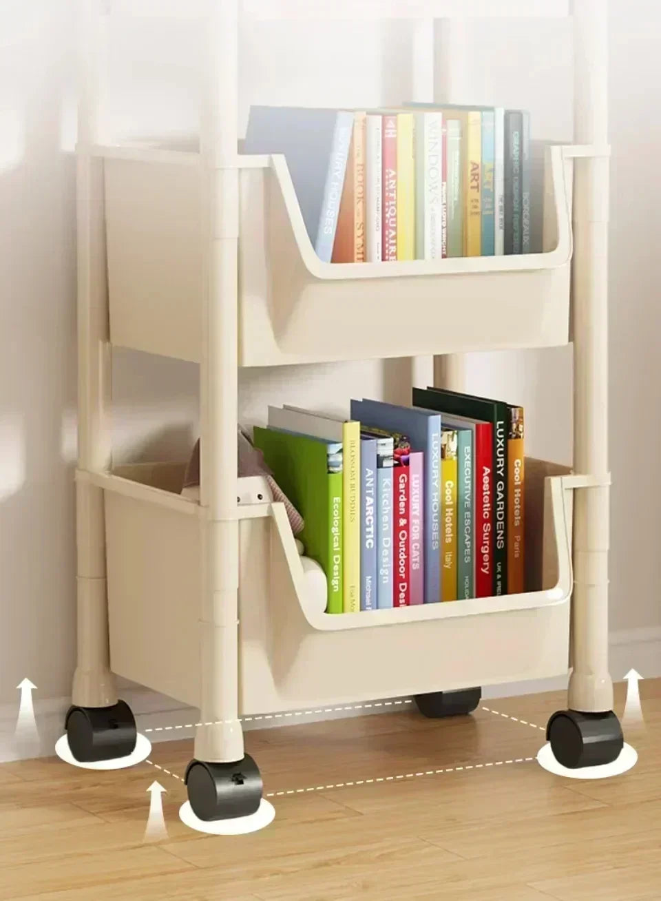 Trolley Bookshelf Kitchen Storage Rack Kitchen Corner Narrow Slit Storage Living Room Cabinet Bathroom Home Organizer Gifts