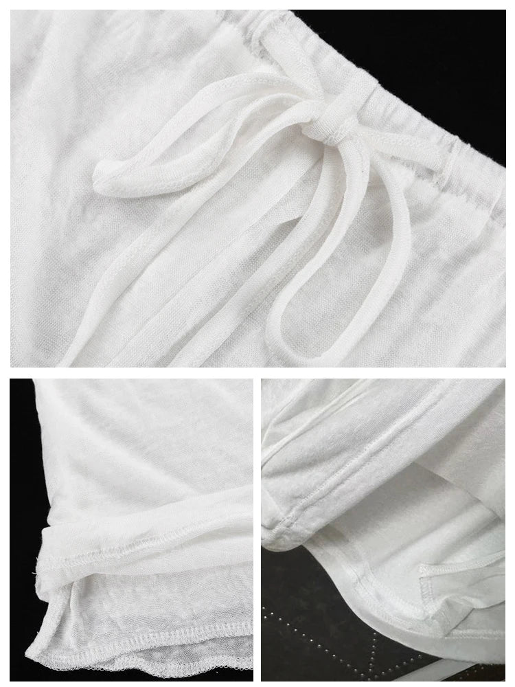 Tossy Casual White 2 Piece Set Women Summer Lounge Wear Loose Long Sleeve Pullover Top And High Waist Shorts Beach Outfits 2026