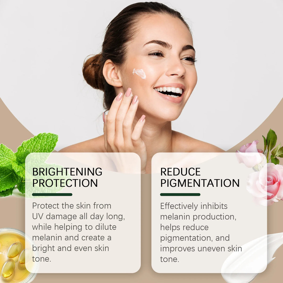 SPF50 Sunscreen Defensing Ultraviolet Reducing Pigmentation Even Tone Waterproof Whitening Anti Sunburn Facial Protective Cream