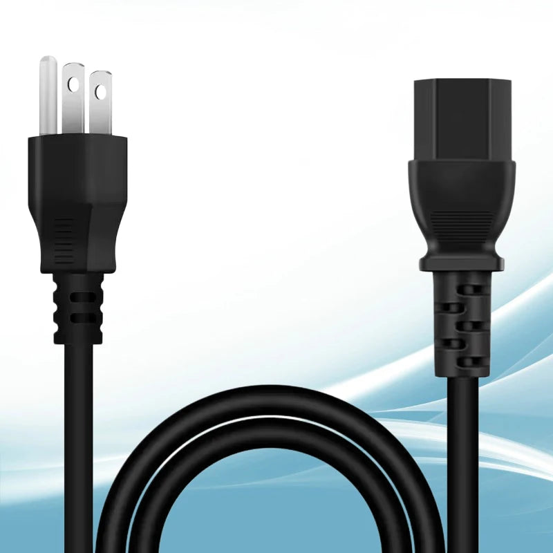 1.5m 3 Prong US/EU/UK Plug AC Power Cord Cable For Electronics/TV/Computer/Printer/Radio/Monitor/Laptop