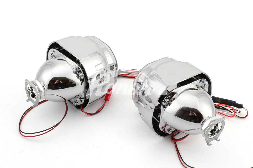 Ronan 2.5 Bixenon 8.1 Projector Lens HID Use H1 Bulb H1 H4 H7 Socket with LED Optical Angel Eyes Integration Shrouds Retrofit