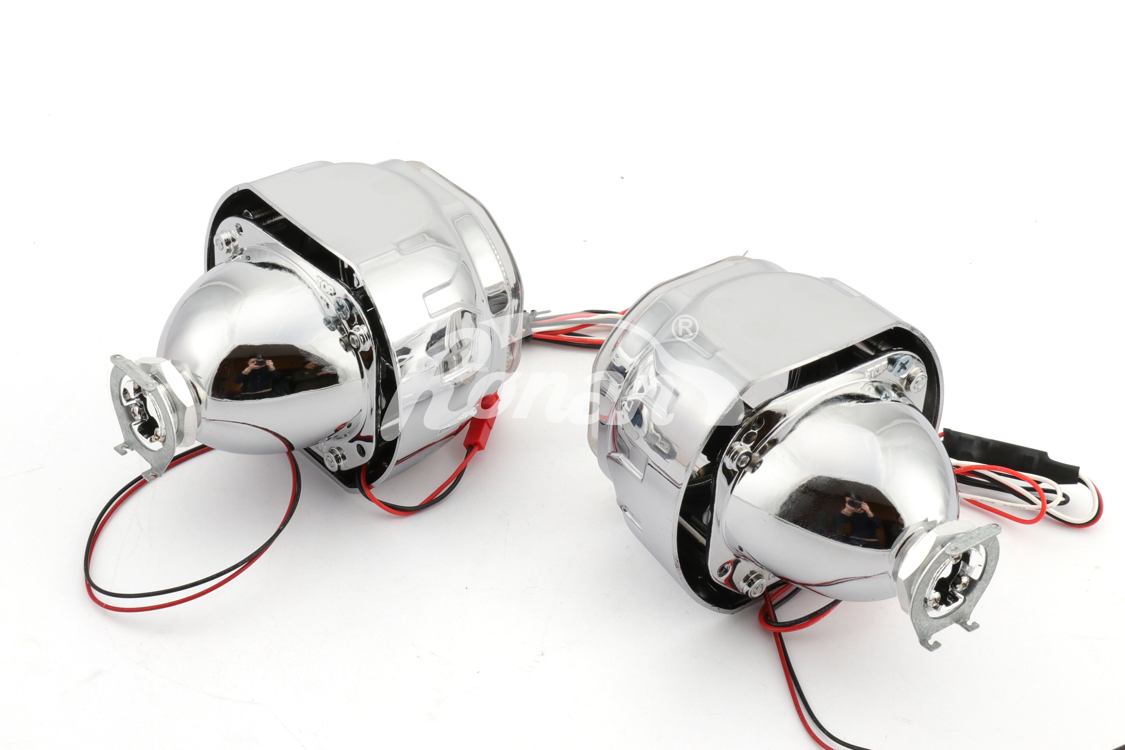 Ronan 2.5 Bixenon 8.1 Projector Lens HID Use H1 Bulb H1 H4 H7 Socket with LED Optical Angel Eyes Integration Shrouds Retrofit