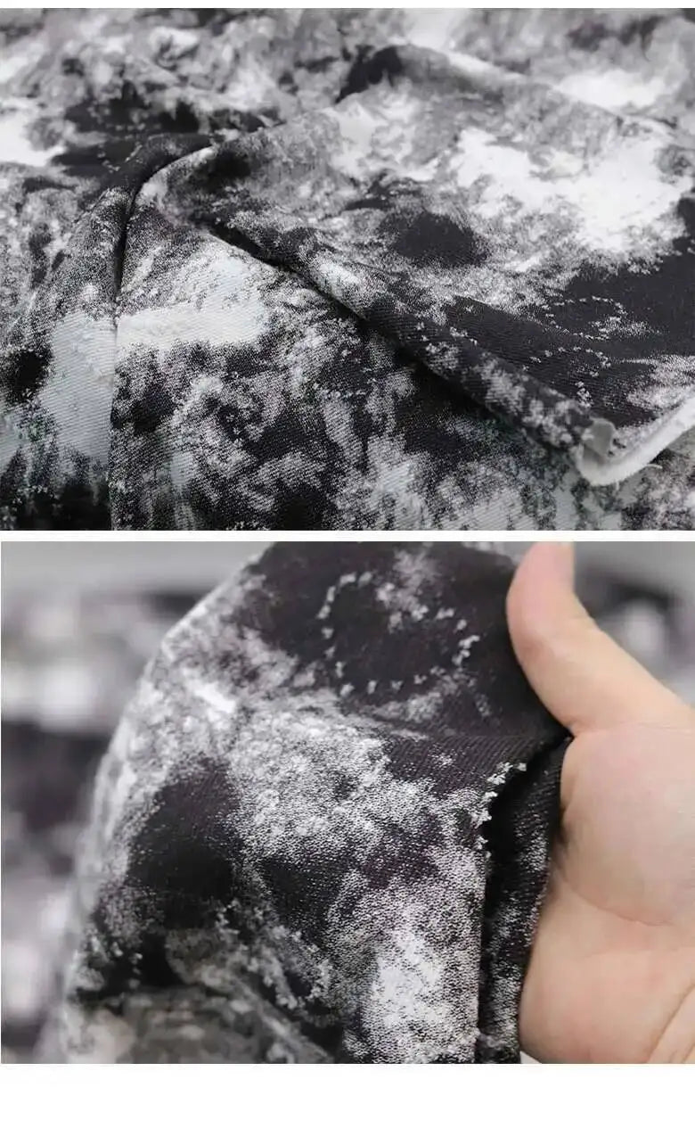 Tie Dye Denim Fabric DIY Washed Printed Sewing Jeans Dresses Bags Handbags Clothing Fabric