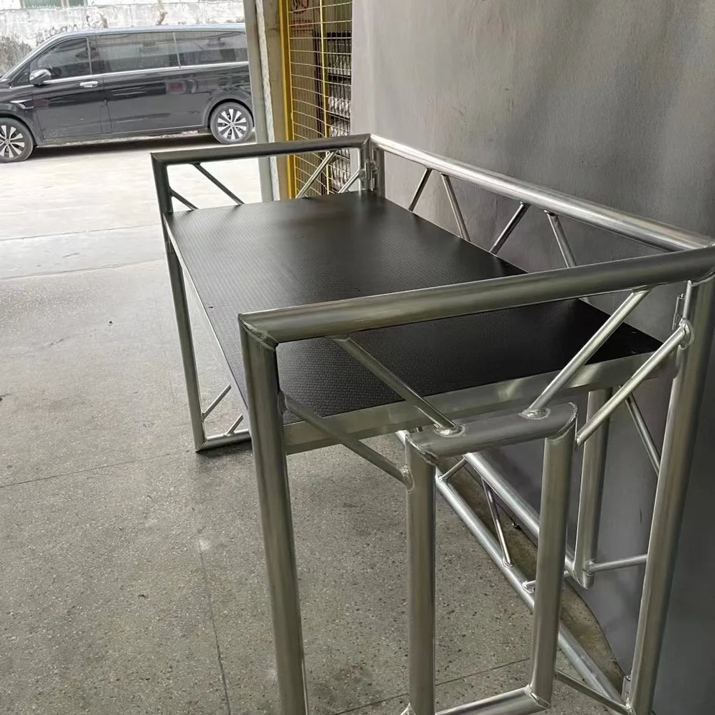 Portable DJ table Adjustable height Aluminum stage performance Music event and truss display