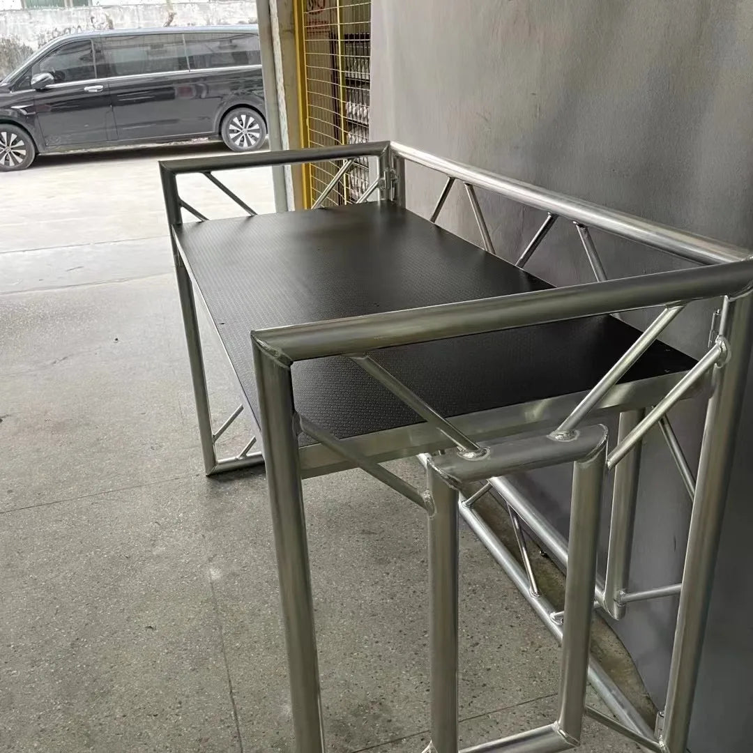 Portable DJ table Adjustable height Aluminum stage performance Music event and truss display