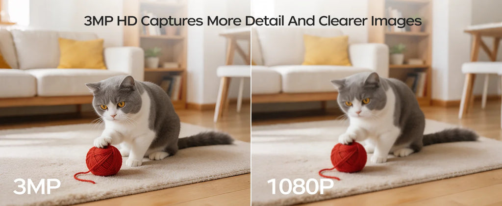 JOOAN 3MP Indoor Security WiFi IP Camera Moiton Detection Night Vision Smart Baby Monitor 24/7 Video Surveillance Camera