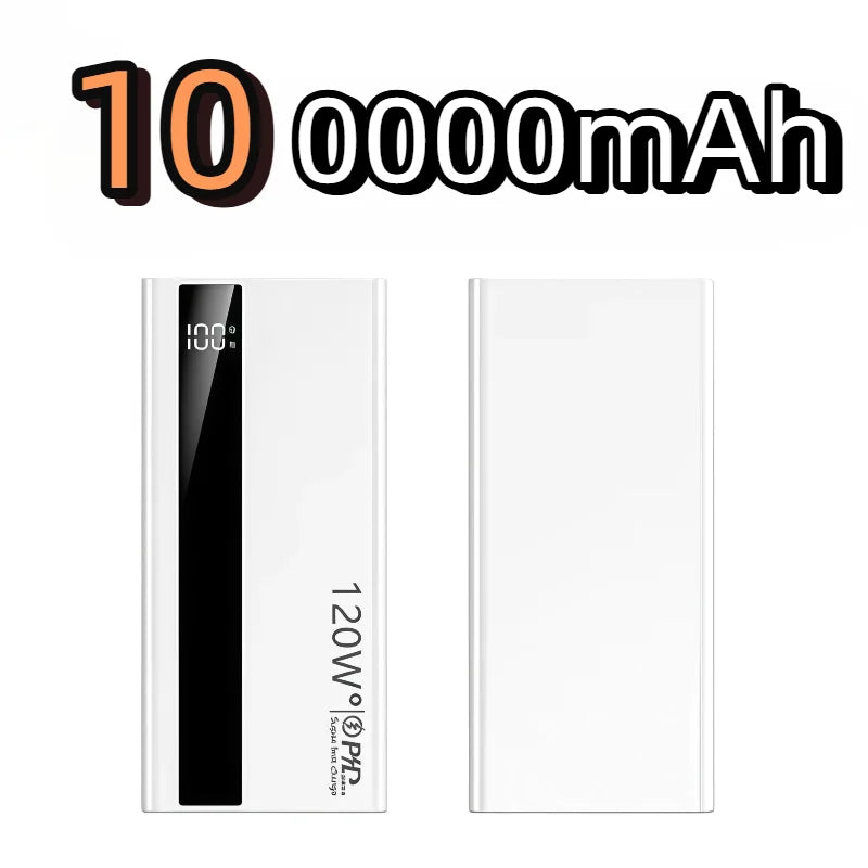 500000mAh High Capacity PowerBank 120W Super Fast Charging Portable External Battery Powerbank for iphone Huawei 2026 NEW