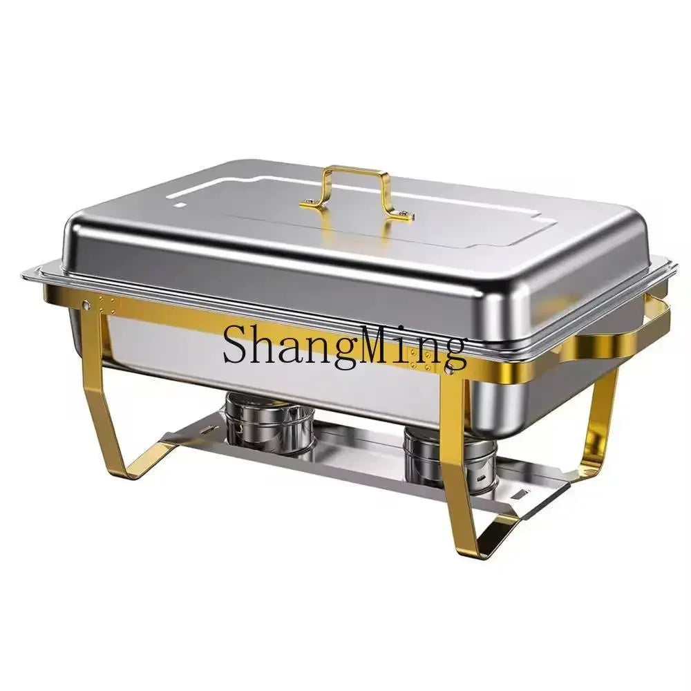 CLL Stainless Steel Buffet Stove Food Heating Vessel Restaurant Folding Dining Stove Buffet Stove