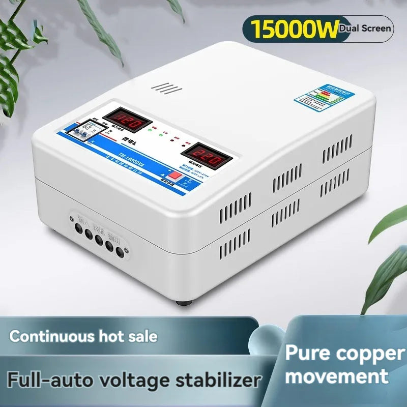 6.8KW Automatic Intelligent Voltage Stabilizer Household Dual Screen Digital Display Power Stabilizer Air Conditioner Regulator