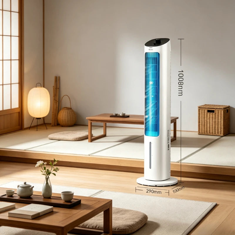 Evaporative Air Circulator with Humidifier,  Energy-Saving Bladeless Cooler Fan, Strong Wind Super Quiet Durable for Room Office