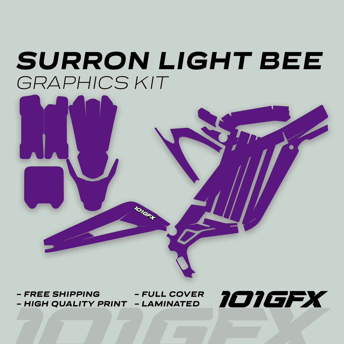 Graphics Kit MONO COLOR PURPLE Stickers Color change laminated Decals single color   lbx l1e Segway x260 For Surron Light Bee X