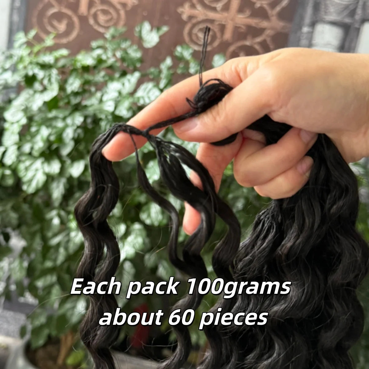 NABI Pre-Separated Crochet Human Hair Bundle Miracle Knots Braiding 14-18inch Water Wave Curly Human Hair for Women