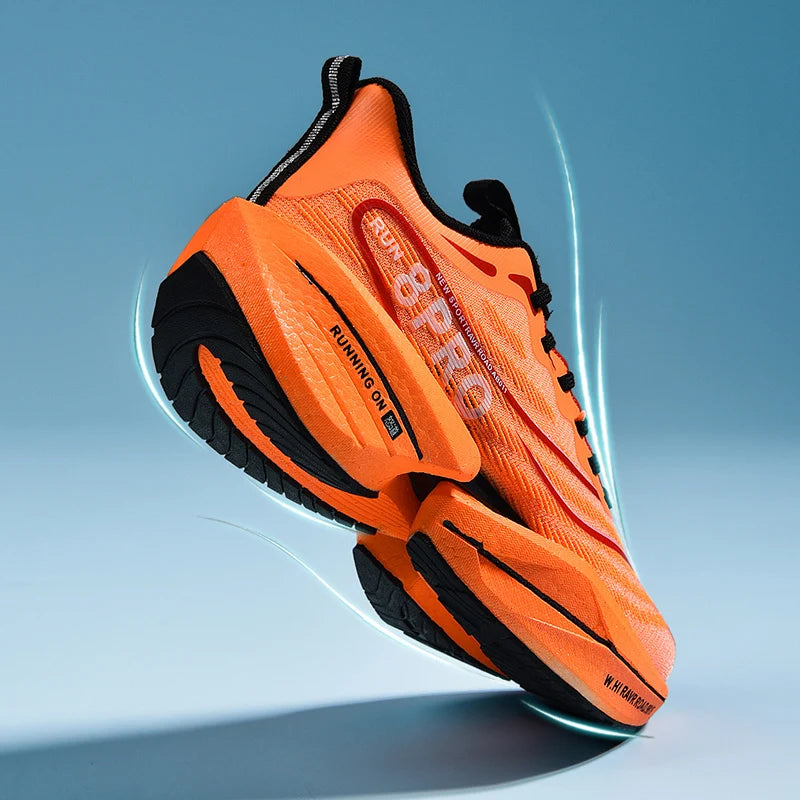 Men's Sports Shoes Running Sneakers Carbon Plate Running Shoes Women Marathon Racing Shock-absorbing Athletics Training Shoes - Beauty