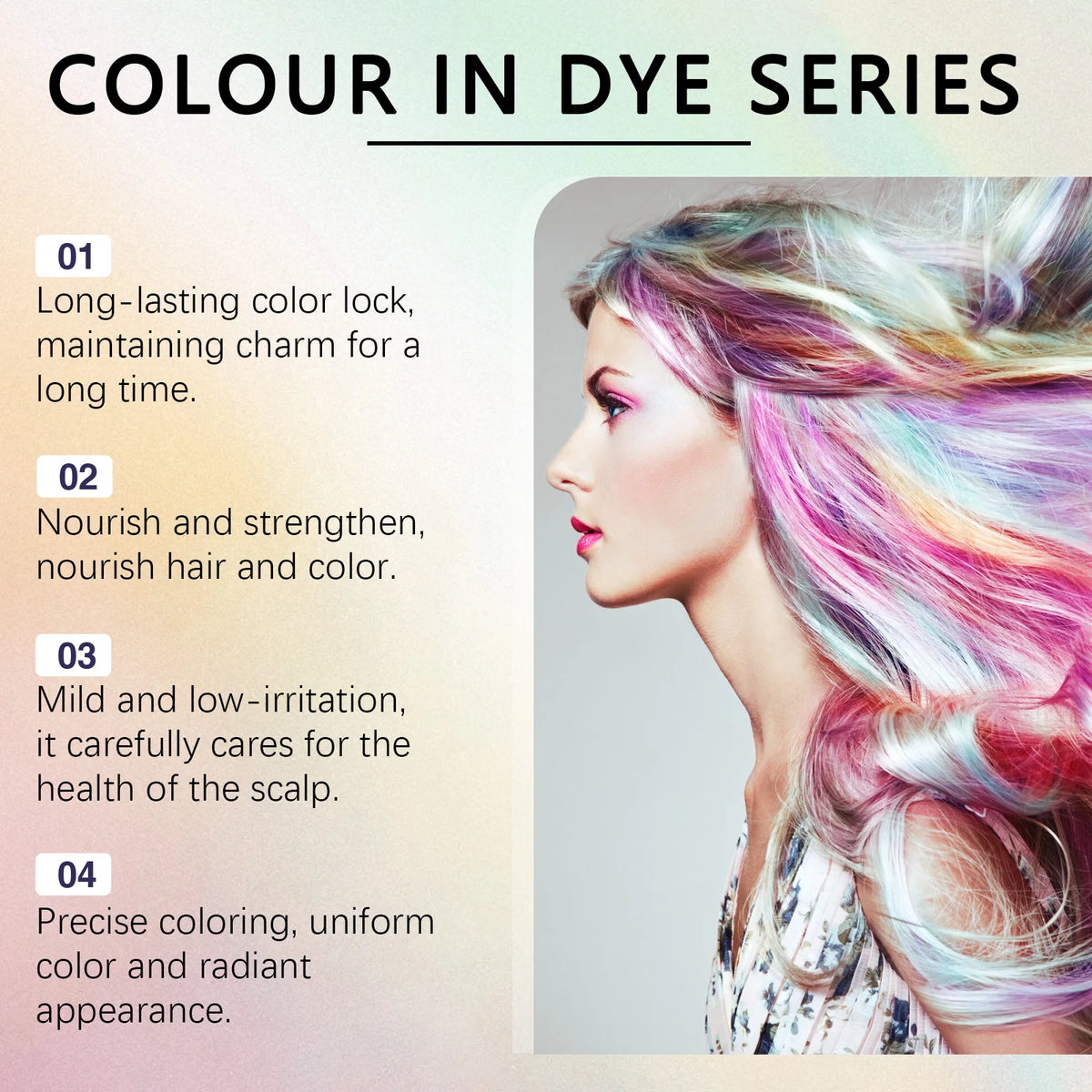 Temporary Hair Coloring Agent Kit Coverage Gray White Hairs Non‑irritating Evenly Bold Trendy Hairstyles Disposable Color Dyeing