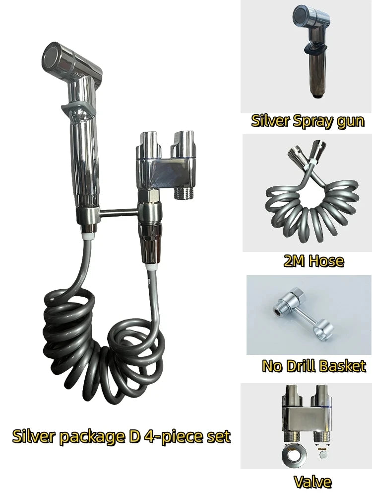 Bathroom Set, High-pressure handheld sprinkler, bathroom cleaning, bathroom accessories, sanitary shower