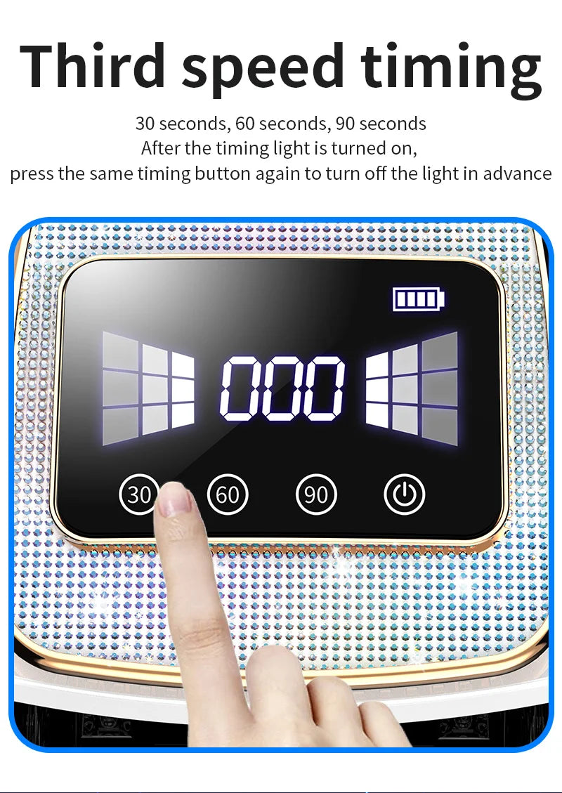 Cordless Rechargeable UV LED Nail Lamp Professional Gel Polish Curing Light Auto Sensor for Nail Art Manicure