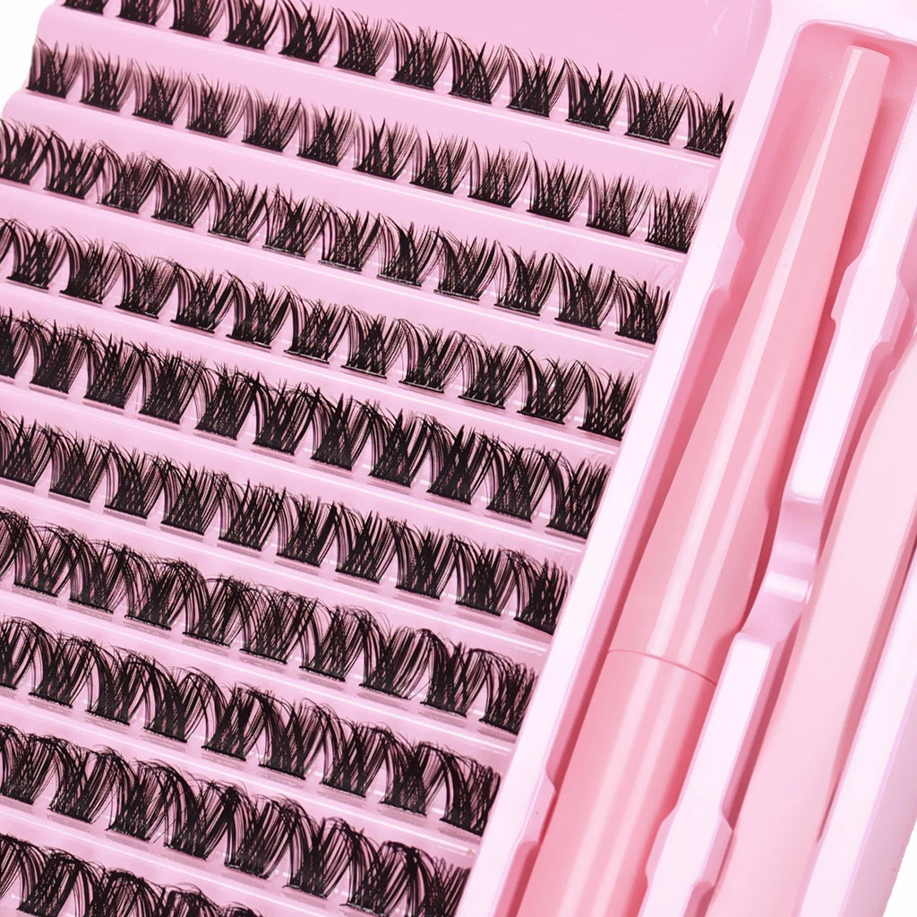DIY Lash Extension Kit Lash Clusters With Bond Individual Lashes Kit Cluster Lashes Wispy D Curling False Eyelash Clusters