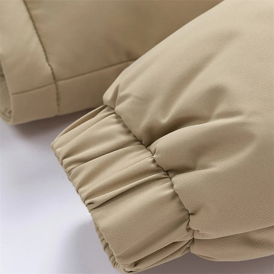 2027 New Patchwork Men Jackets Cotton Padded Corduroy Winter Warm Coat Men's Hooded Windproof Thick Outerwear Mens Clothes