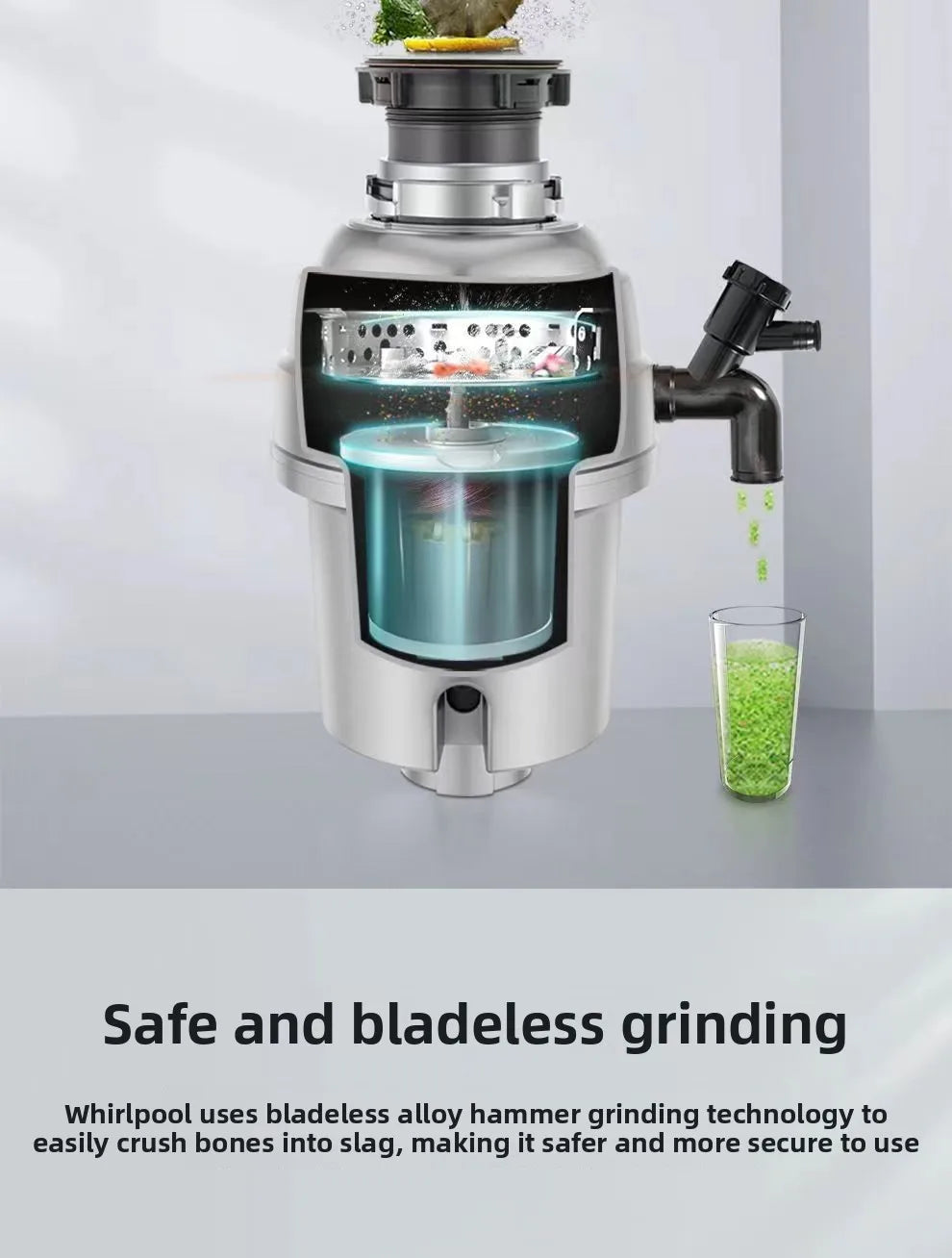 Food waste disposer, household kitchen food waste shredder, air switch EG-M1 Food Waste Disposers