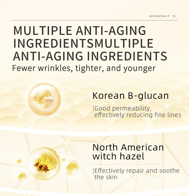 5PCS FONCE Hexapeptide Firming Anti-aging Beauty Set Contains Facial Cleanser Serum Toner Anti-Wrinkle Cream Women Face Care Kit