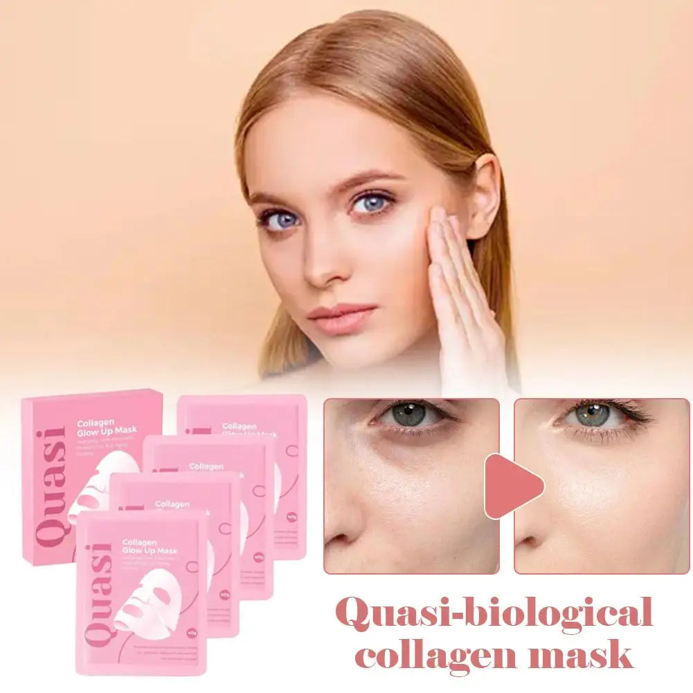 Korean Moisturizing Firming Bio Collagen Overnight Masks Professional Night Repairing Mask 4pcs Set Quasi Collagen Glow Up Mask