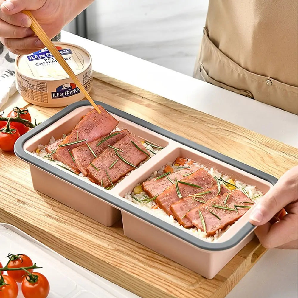 2/3/4 Grid Lunchbox Compartmentalized Wheat Straw Picnic Storage Boxs Durable Dinnerware Lunch Box