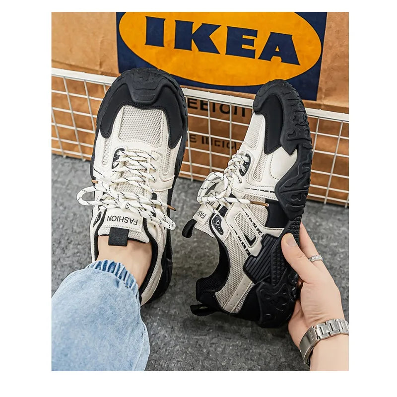 Men's 2026 Summer New Breathable Hiking Sneakers Anti-Slip Wear-Resistant Outdoor Casual Daily Streetwear Footwear in 3 Colors