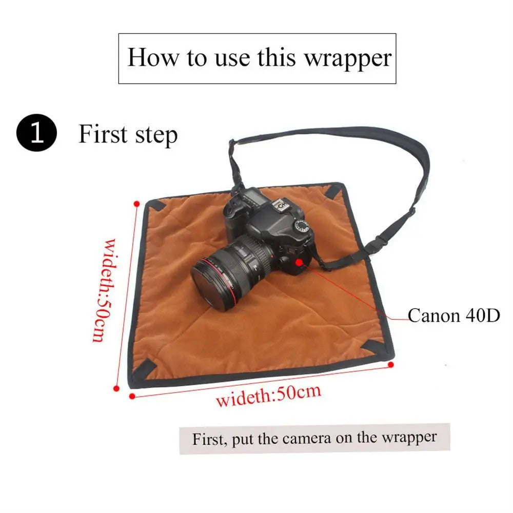 2 Colors Durable Simple Camera Protective Wrap  Flannel Cover Blanket SLR Photography Equipment Storage Bag
