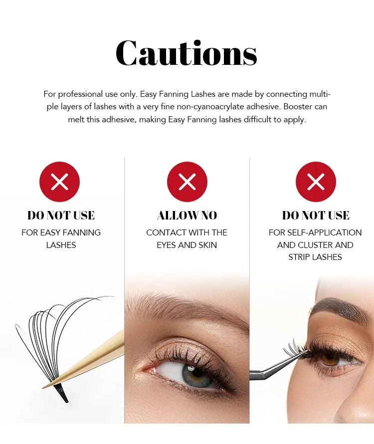 Gollee Super Booster Glue Accelerator for Eyelash Extension Glue Stop Fans From Closing Lash Make Fans Bonder Glue Help Adhesive