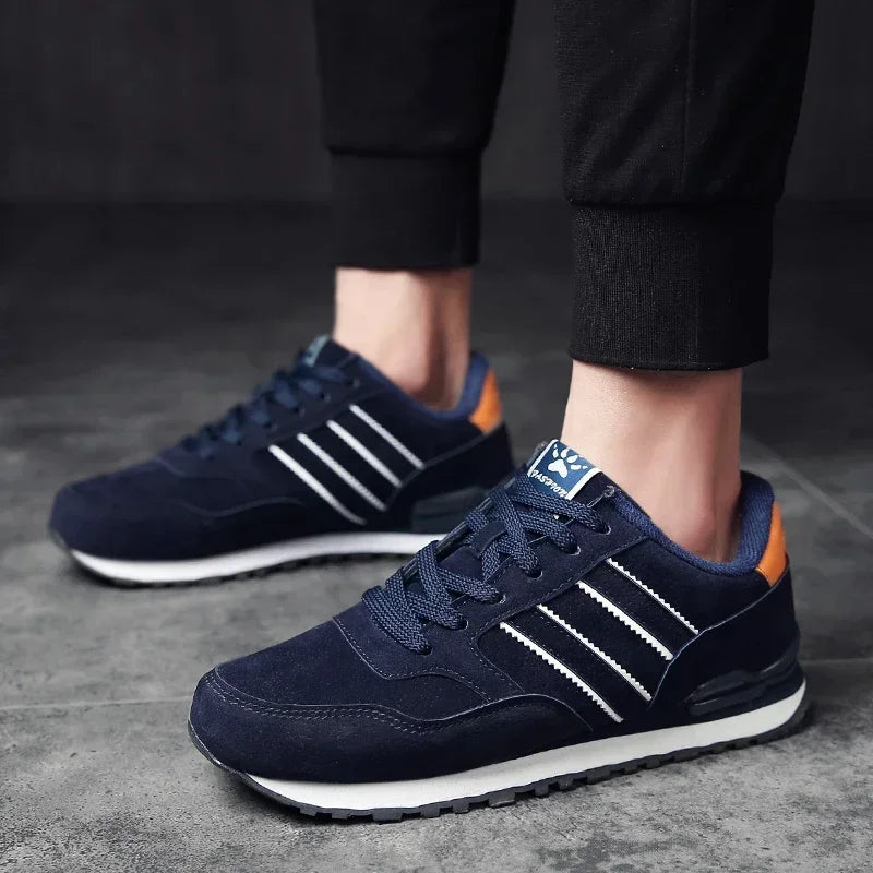 High Quality Men's Sneakers Leather Casual Shoes Autumn 2025 New Breathable Men Shoes Tenis Male Flat Shoe Zapatillas Hombre