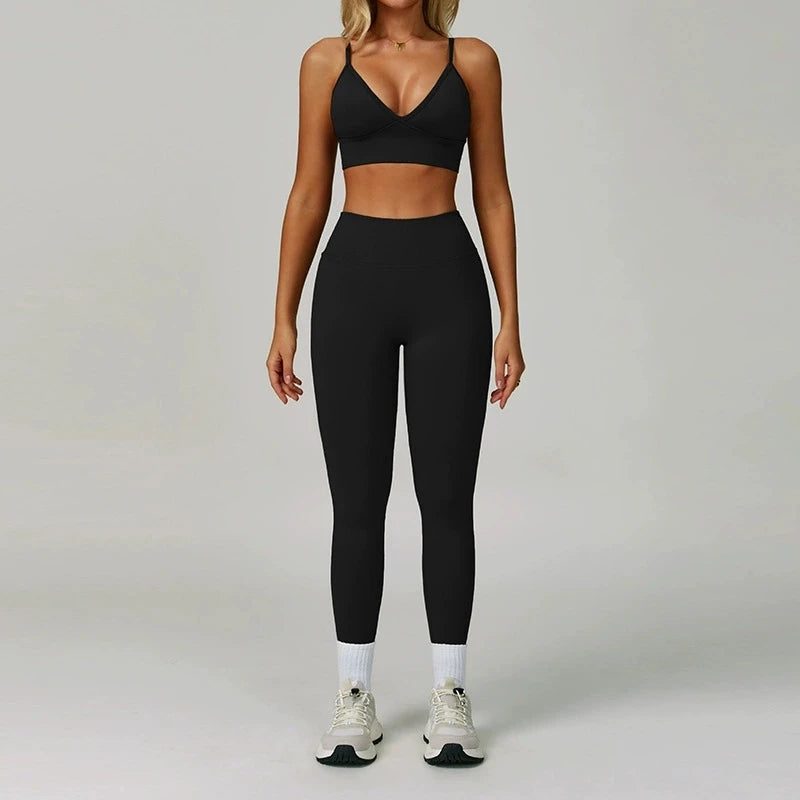 2/3PCS Seamless Sports Set  Yoga Suits  Women Tracksuit Gym Running Workout Clothes Sports Long Sleeve Leggings Yoga Clothing