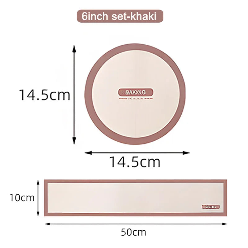 Silicone Baking Mat For 6, 8,10 Inch Cake Pan Heat-resistant Round Baking Mat Silicone Baking Mat For Cake Oven Kitchen Gadgets