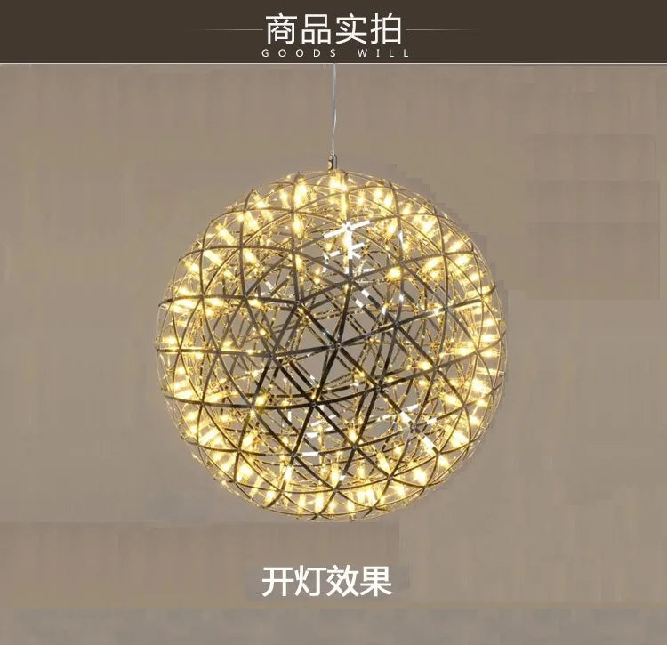 Sparkleball Panoramic Starry Sky Pendant Light Commercial Internet Celebrity Bar Salon Loft Duplex Art Ball Decorative Light