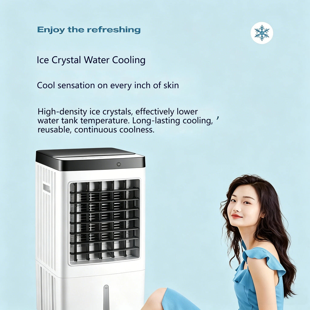 SIHAO Portable Air Conditioner Fan Humidifier Evaporative Cooler with Remote Control 10L Water Tank Strong Wind Silent Cooling