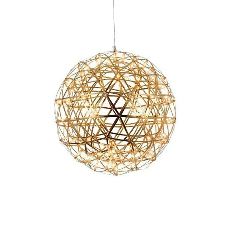 Modern Minimalist Stainless Steel Spark Ball LED Pandent Lights Art Creative Lamps for Chidren's Room Home Decoration Chandelier