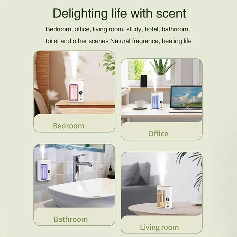 Aromatherapy Machine Essential Oil Humidifier Portable 5-speed Digital Display Automatic Aromatherapy Spray Deodorize Purify Air