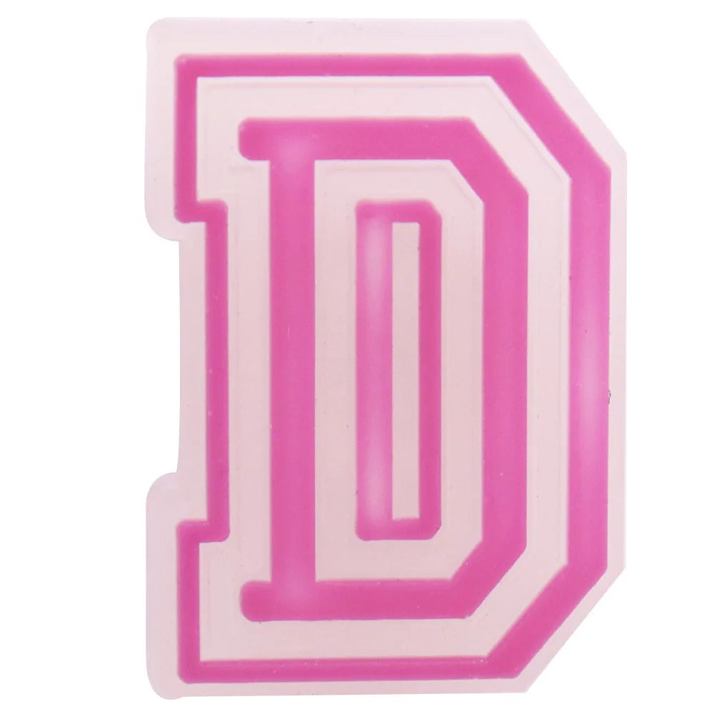 1PCS Cute Cartoon Kawaii Colorful Letter PVC Shoe Charms Grow On The Night Luminous Alphabet Sandals Shoes Decoration Kid Gft