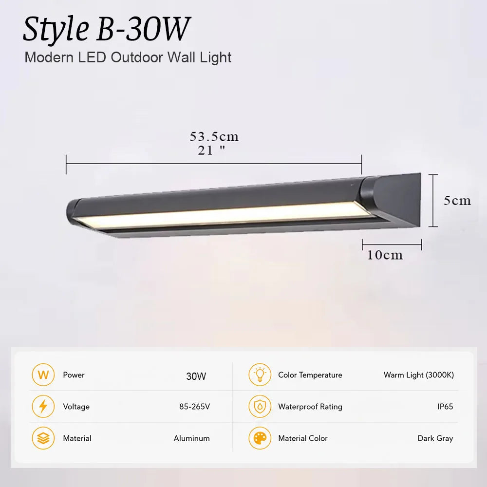 IP65 Waterproof Outdoor LED Wall Lamp Rotatable lamp Villa courtyard garden porch outdoor light Aluminum Wall Lights Fixture