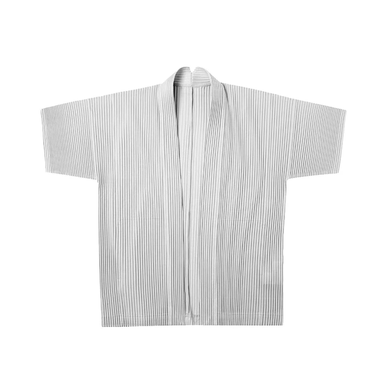 Pleats Original Design Men's Jacket 2024 Spring Summer Half-sleeved Cardigan Pleated Loose Large Size Short-sleeved Jacket Suit