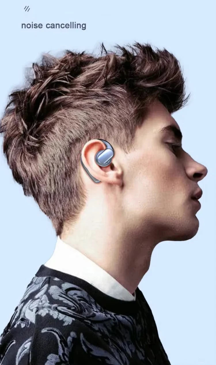 Bluetooth Wireless Earphones, Bone Conduction Noise Cancelling Waterproof Headphones, with Mic HD Call Headset,Bluetooth 5.3