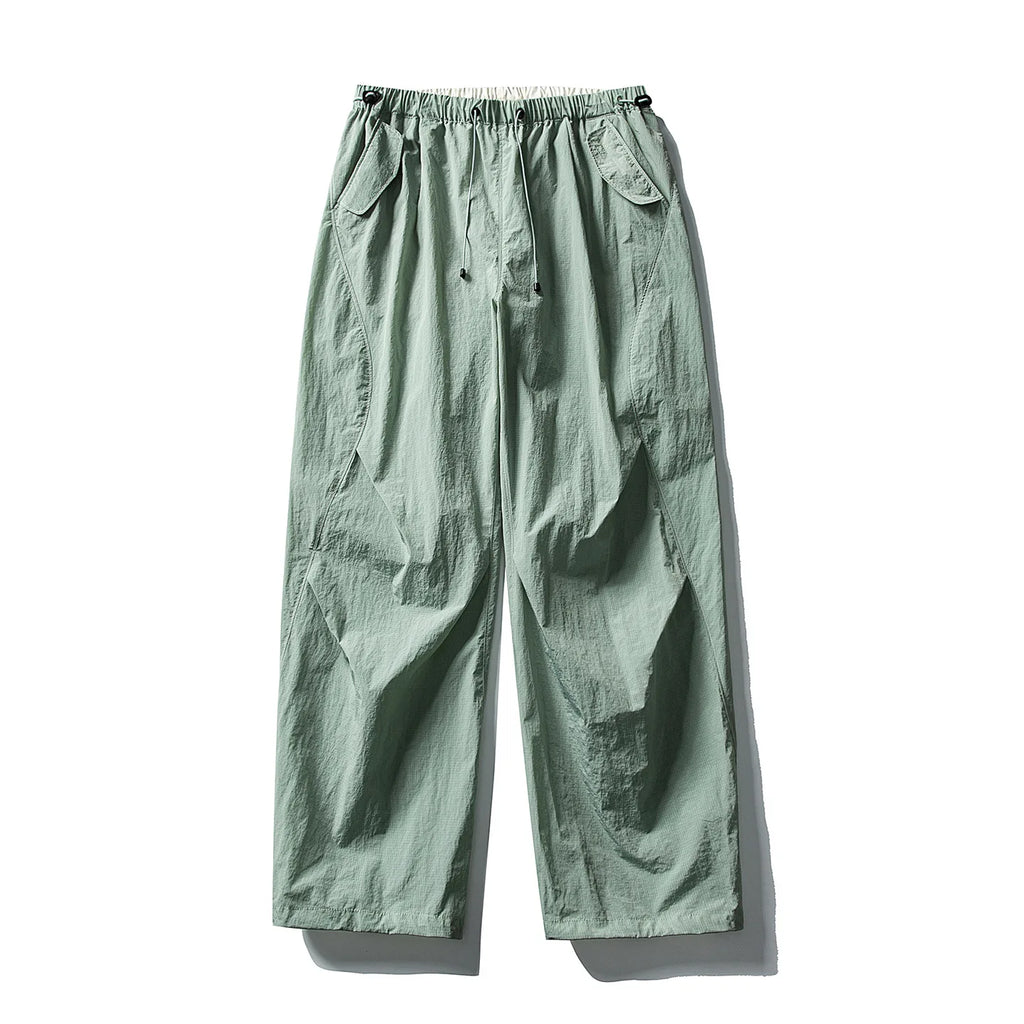 Men Women Outdoor Lightweight Quick Dry Loose Casual Sport Wide Leg Cargo Pant Couple Streetwear Hiking Track Techwear Trousers
