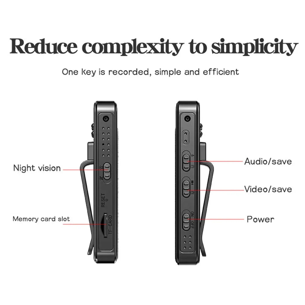 1080P HD Mini Camera Portable Small Digital Video Recorder Surveillance Camcorder Night Vision Video Police BodyCam Infrared