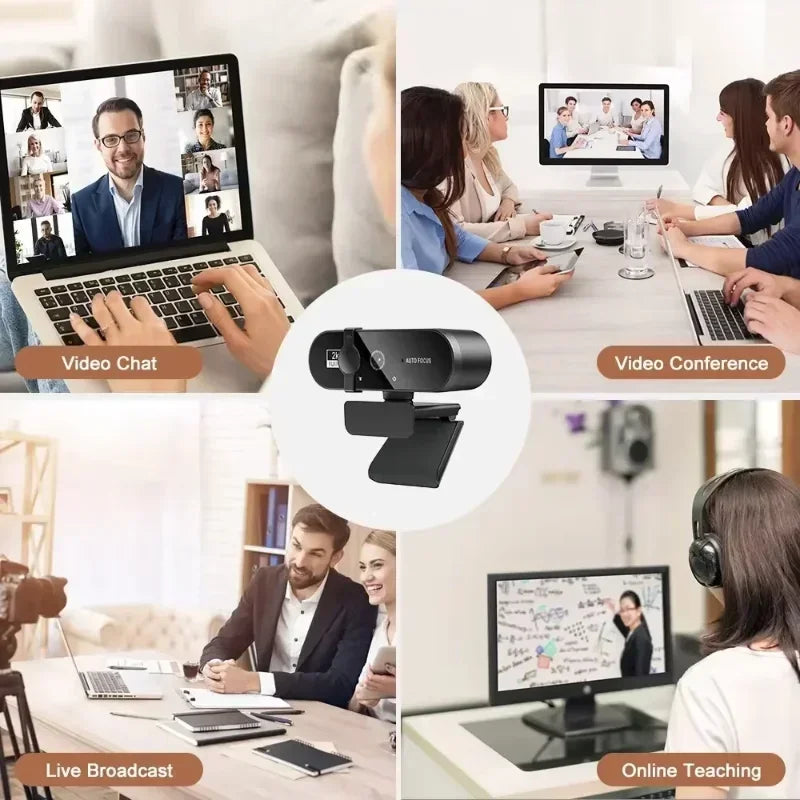 4K HD Webcam Video Camera 2K Autofocus Streaming Web Cam With Microphone Full HD 1080P Webcams for PC/Computer/Laptop