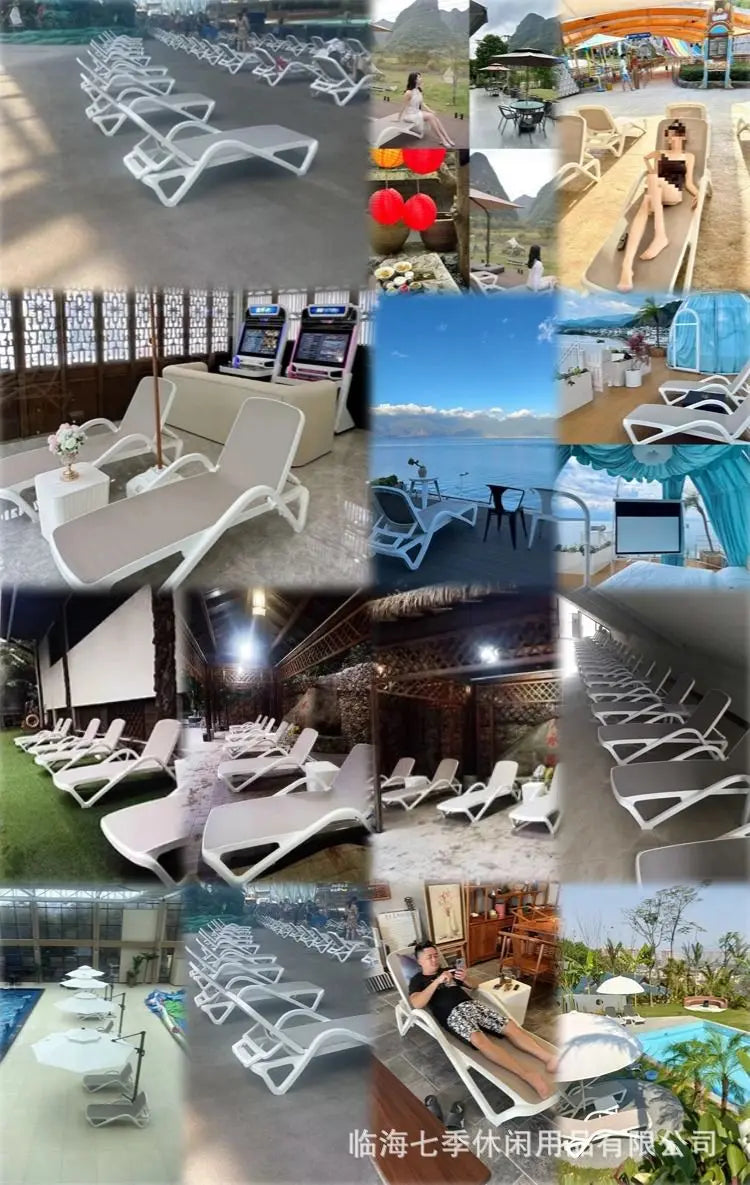 Outdoor pool loungers Hot spring Hammam bathroom Plastic leisure bed Internet celebrity bed Beach amusement park hotel bed