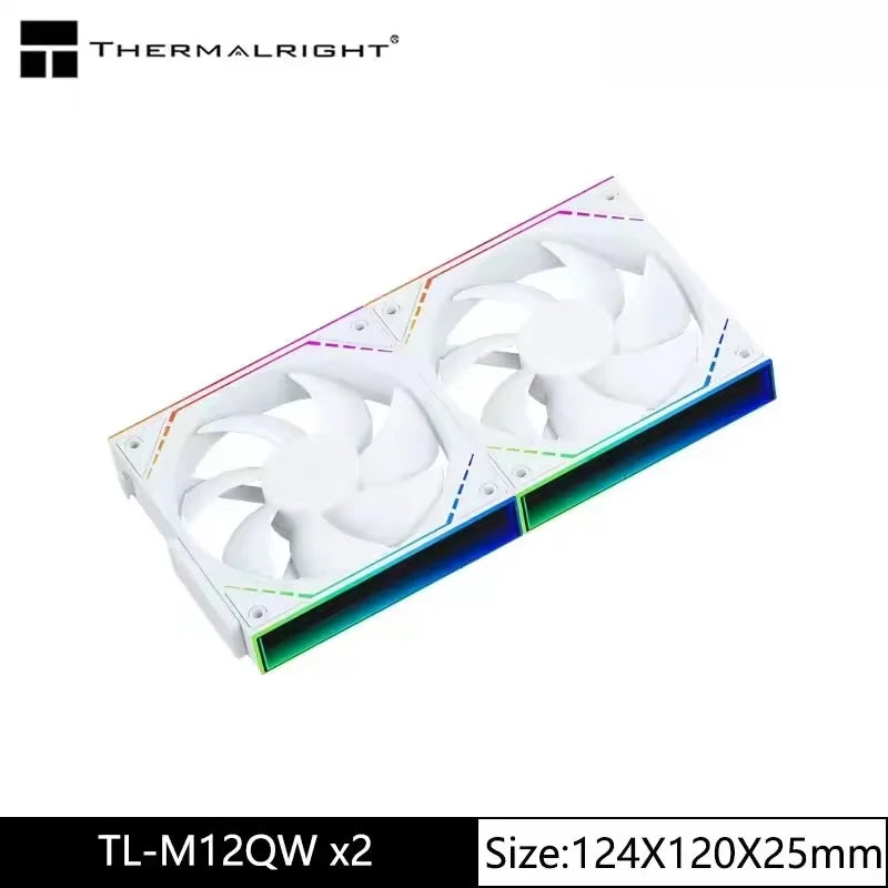 Thermalright TL-M12Q X3 120mm PC Case Cooling Fans, Daisy-Chain | 2000RPM | High Airflow | ARGB | Dual Infinity Mirrors Lighting