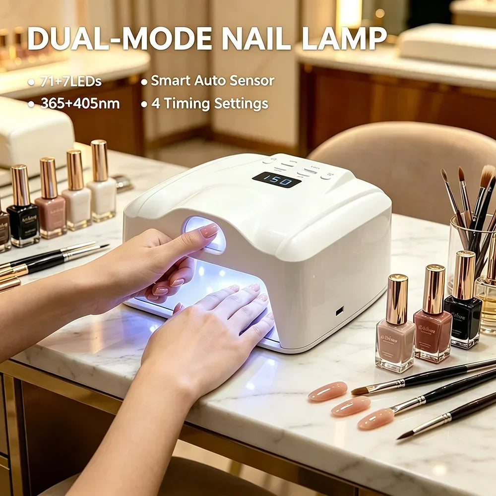 Dual Use Nail Lamp Cordless Manicure Dryer Wireless UV Light 78LEDs Fast Nail Gel Curing Smart Auto Sensor With Single Thumb Nai